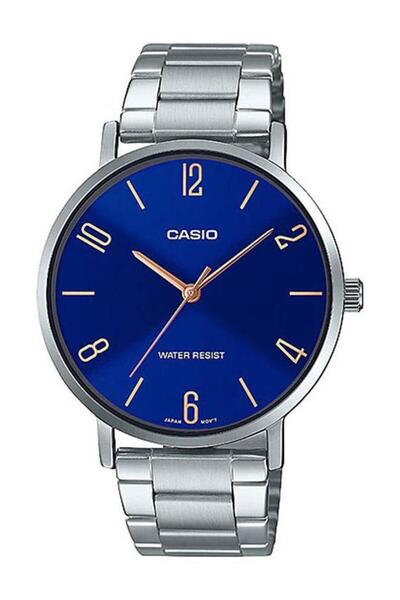 Casio ساعة تناظرية من الفولاذ المقاوم للصدأ للرجال