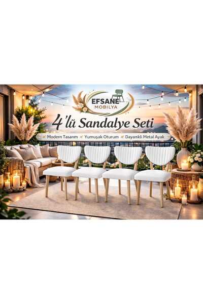 Efsane i.E.G ELMA SANDALYE 4 ADET MUTFAK YEMEK ODASI SALON BALKON BAHÇE OTEL ...