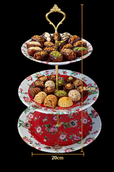 China Traditional multi-tiered tray for dates and sweets