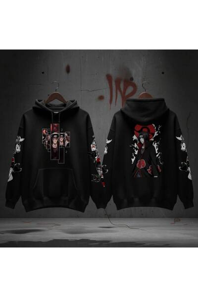 COZYWEAR سويت شيرت أسود كبير الحجم للجنسين مع قلنسوة، مطبوع بجودة عالية، مريح...