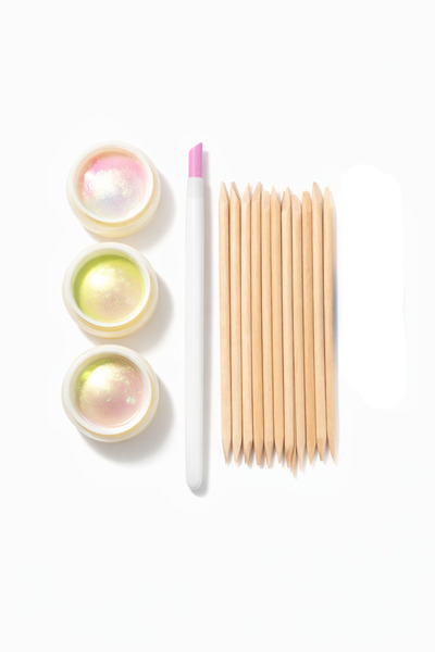 OEM Professional Nail Art Set – Holographic Pearl Pigments + 10 Sticks + Cuti...