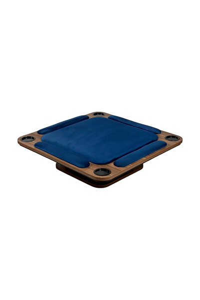 ALBADER Large Blot Table with Cup Holders and Fixed Base Velvet Card Game Tab...