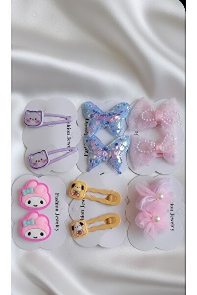 LO ADORO Agrafă pentru fete 12 bucăți Agrafe cu fundă în formă de figură ACCE...