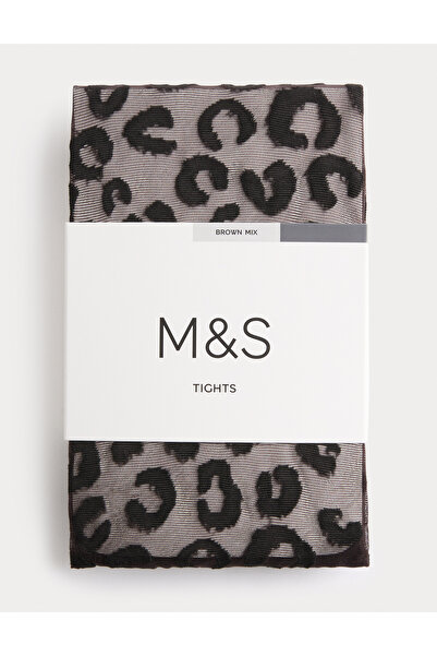 Marks & Spencer Leopar Desenli Külotlu Çorap
