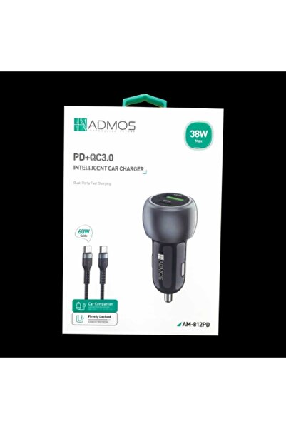 ADMOS Admos AM-813PD Smart Car Charger. Total charging capacity up to 38W.