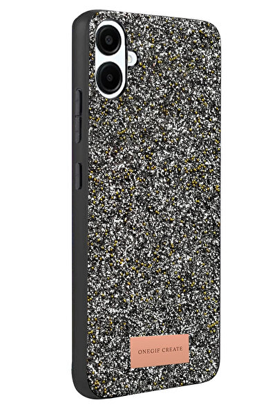 POYRAZ MARKET غطاء سيملي لامع لهاتف سامسونج جالاكسي A07 4G من Onegif - ذهبي