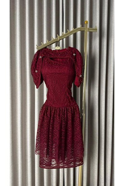 SandIfashion Embroidered lace dress