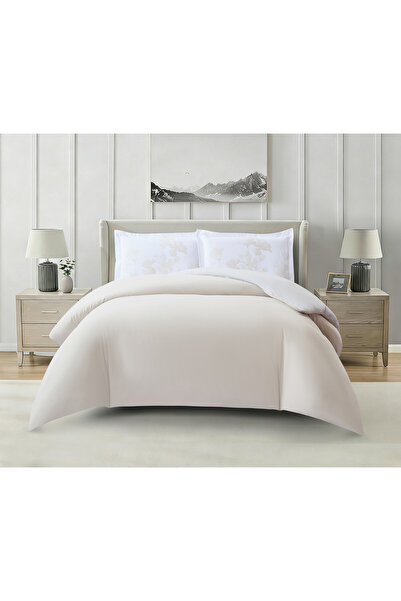 Donetella Solid 4Pc Duvet Cover Set, Queen Size 200×230cm, Brushed Microfiber...