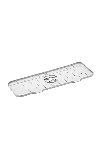YAZICI Lavabo Musluk Matı 36,7x14 cm – Sıçrama Önleyici Silikon Musluk Arkası...