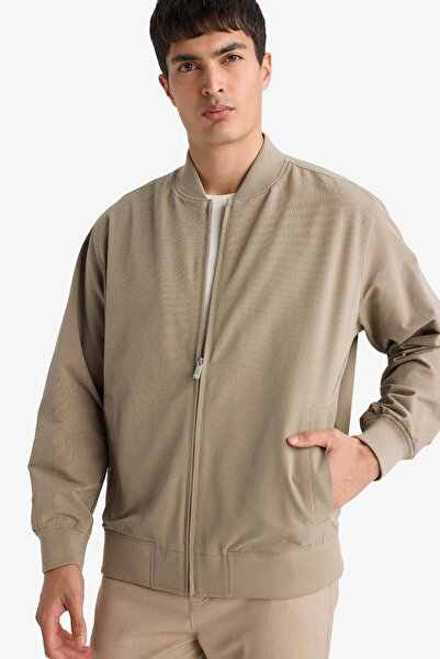 DeFacto Slim Fit Lined Zippered Crinkle Coat F9679Ax26Sp