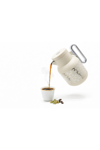 DUX Thermos Flask 500 ml– 12 Hours Hot & Cold, Push Button Lid, Leakproof Cof...