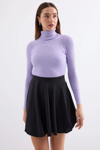 nedo7 10311 Turtleneck Knitwear Sweater - Lilac