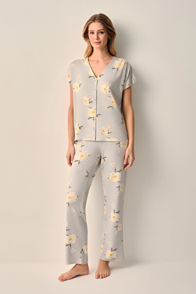 SUWEN Grace Gömlek Yaka Pijama Takımı