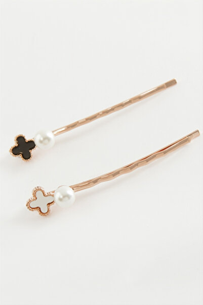 FREEDOM STOREE Flower Enamel Pearl Wire Clasp 2 Pieces