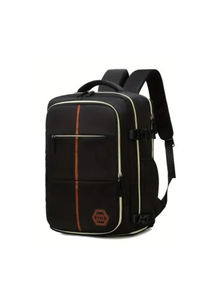 JollyMag Black Travel Backpack, Waterproof, Carry-On Luggage for Flights