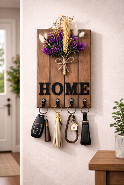 Trend Kitchen Homeflora Decorative Home Wooden Hall Organizer with Artificial...