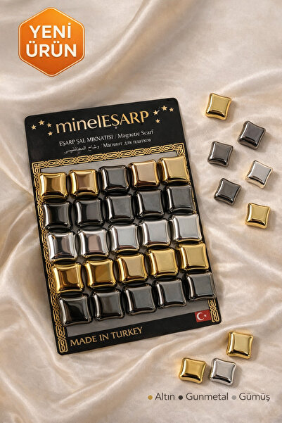 MİNELEŞARP34 MinelEşarp Şal Mıknatısı Seti – Güçlü Manyetik Eşarp Tutucu | Al...