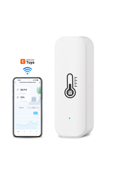 Ethea Senzor Temperatura si Umiditate, WiFi, Control prin Smart Life, Compati...