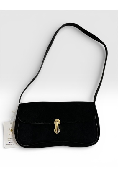 dibarabutik NORA Model Gold Özel Kilit Sistemli Kadın Baget El ve Omuz Çantası