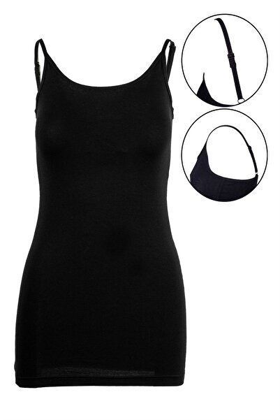 KAİZEN 3-piece long black women's bodysuit (modal)