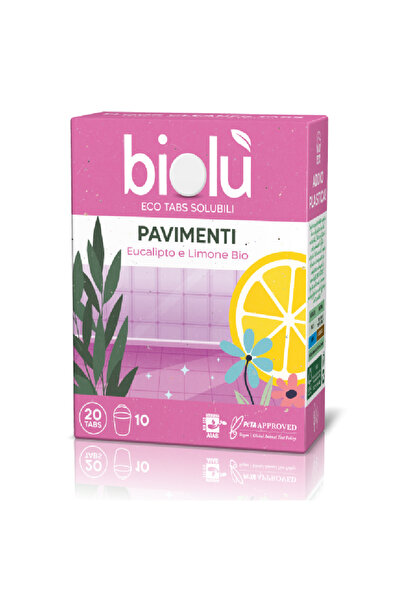 Biolu Tablete pentru podea cu eucalipt și lămâie, prietenoase cu..., 20 de bu...
