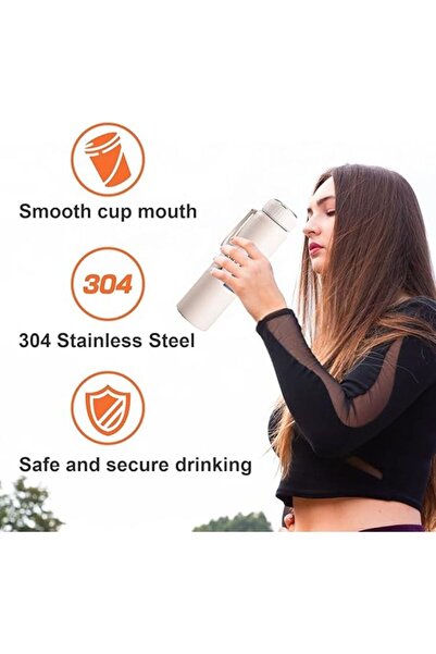 NO BRAND Large Capacity Stainless Steel Thermos Bottle, Vacuum Flask for Spor...