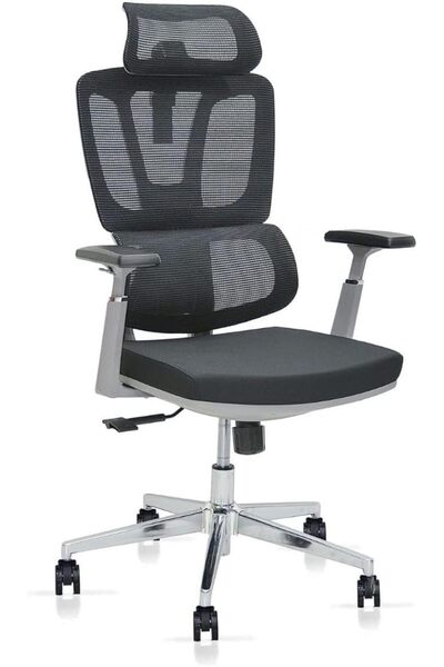 Multi Home Furniture Afifa Furniture Black & Grey Mesh Office Chair