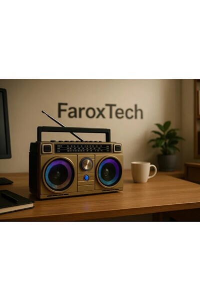 Genel Markalar Taşınabilir Nostaljik Radyo Bluetooth Speaker USB TF Card Aux