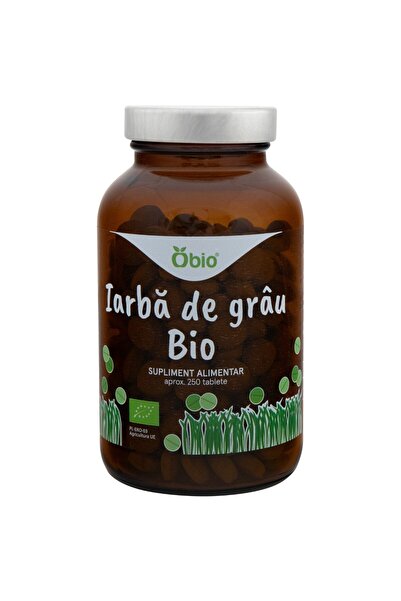 OBİO Iarbă de grâu, bio, 250 de comprimate (125 g),