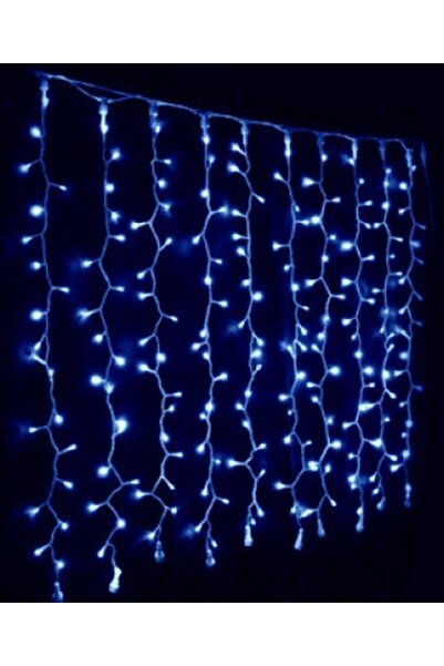 Gimihome Christmas Installation, Blue Rain, 384 LED Lights, 8 x 1 m