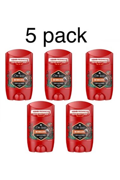 Old Spice pack 5 x Mens deodorant stick BEARGLOVE 1.7 fl.oz / 50 ml