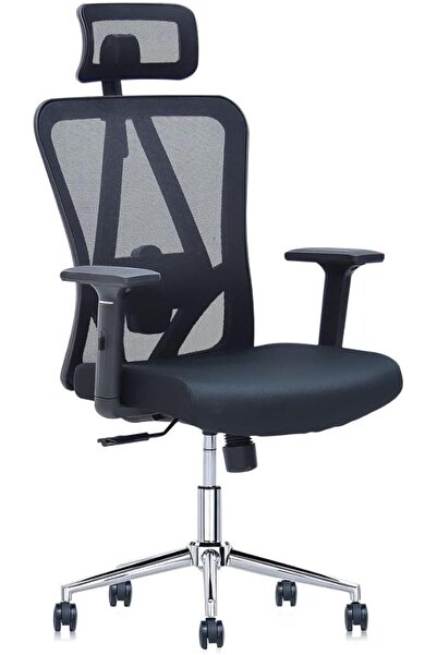 Afifa Furniture Black Mesh Office Chair – Ergonomic Chair with Adjustable Hea...