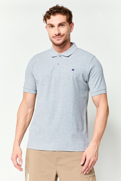 Champion Men Sportswear Fit Short Sleeve Outdoor Polo Shirt, Grey