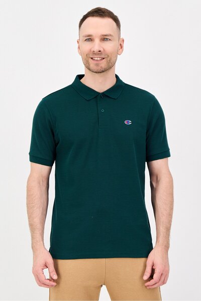 Champion Men Sportswear Fit Short Sleeve Outdoor Polo Shirt, Dark Green