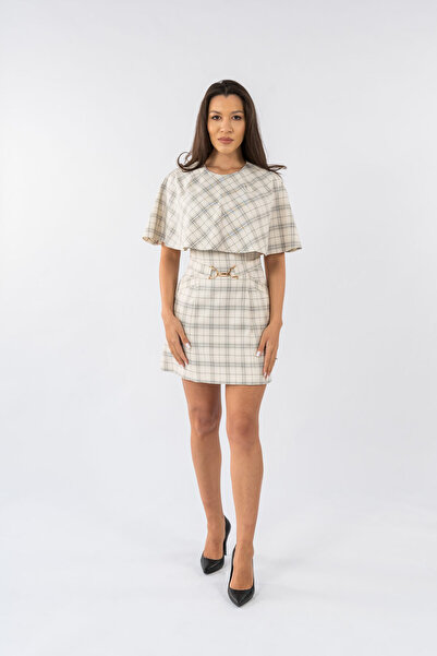 Gorgeaux Madalina Cream Dress with Striped - XXL(44)