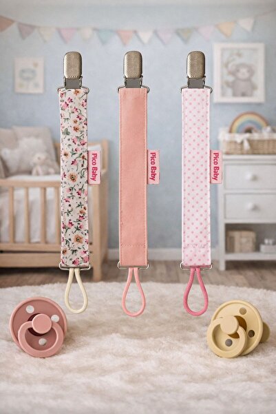 Pico Baby Emzik Askısı - Emzik Zinciri - Emzik Tutacağı 3'lü Set