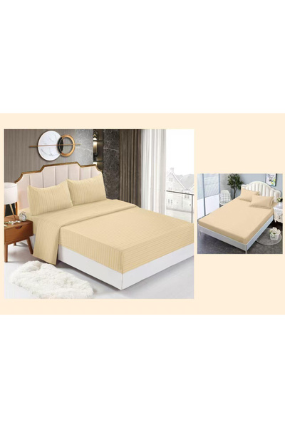 FIONNA.RO Damask Cotton Underwear With Stretchy 4 Pieces - Warm Beige