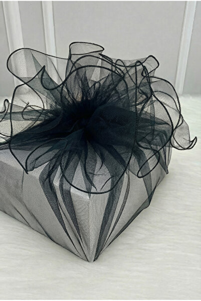 ZEYMERADE Black Decorative Tulle with Overlock Edges, Bundle of Dowries Bride...