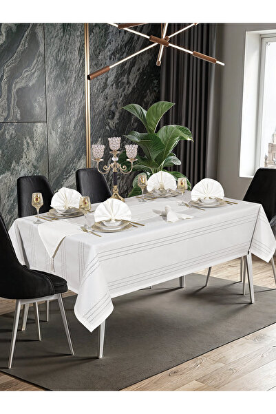 Çeyiz Sokağı Kardelen Yemek Seti 12 Kişilik 26 Parça Krem