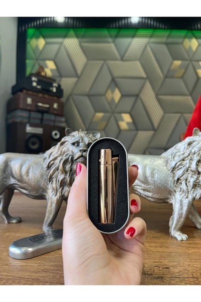 Emba Clipper Metal Kutulu Şık Hediyelik Taşlı Çakmak
