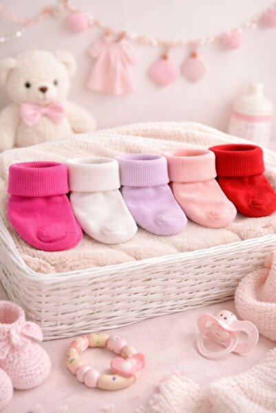 Peppino Organic Cotton Unisex 5-Piece Premium Newborn Baby & Kids Socks