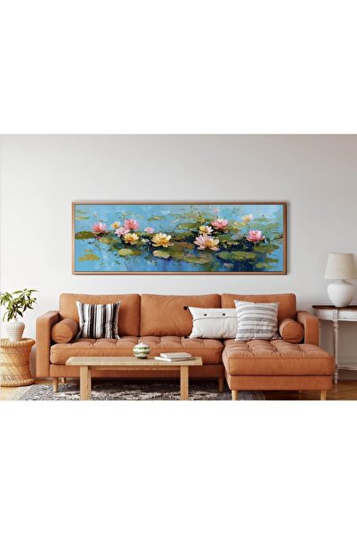 Tuba Decor Tek Parça Gerçek Ahşap Yatay Panorama Çerçeveli Tablo