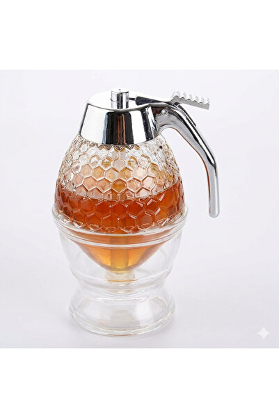 Generic Honey Dispenser | No-Drip Honeycomb Honey Dispenser | Glass Syrup Ser...