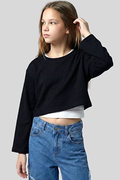 ww waka waka kids store Girl's Crop Sweatshirt and Tank Top Two-Piece Set