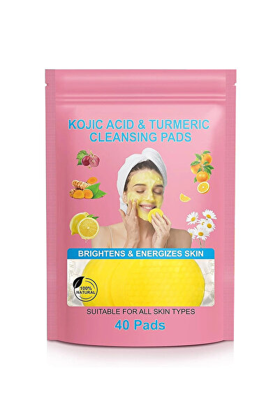 KOEC Kojic Acid Facial Cleansing Pad Turmeric and Kojic Acid Anti-Blemish Koj...