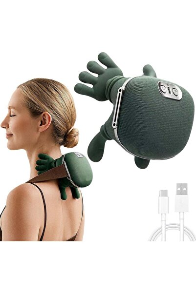 SPAULD جهاز تدليك حراري حيوي، جهاز تدليك شياتسو محمول للرقبة والظهر، جهاز تدل...