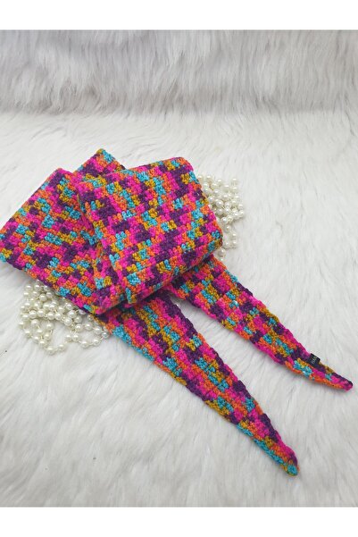 HAPPY HANDMADE Viral Croissant Scarf/1.20Cm Mini Scarf/Croissant Scarf/Sophi̇...