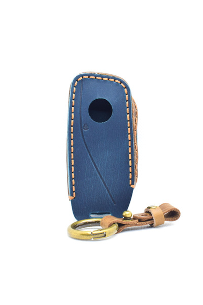 AUTOTOB Husa cheie AUTOTOB® pentru BMW i5 i7 iX iX1 iXM, piele naturala, alba...