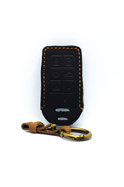 AUTOTOB Husa cheie din piele naturala AUTOTOB®, 6 butoane, Volvo, negru