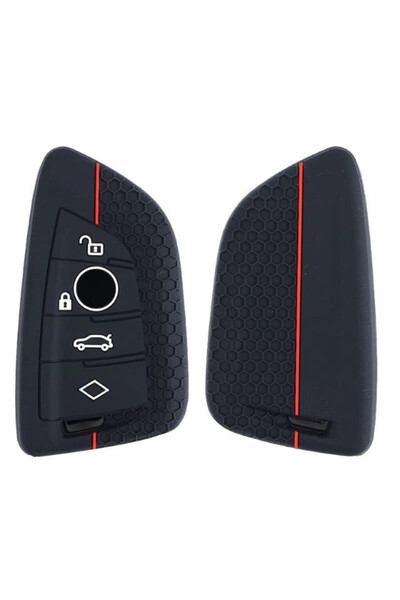 AUTOTOB AUTOTOB® silicone key cover, 4 buttons, BMW, sports model, black/red